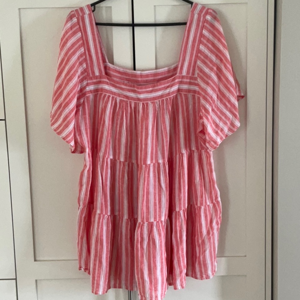 Terra & Sky Linen/Rayon Top
